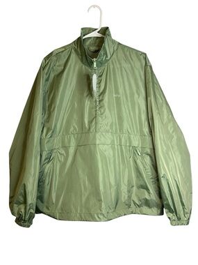 Bala Packable Half Zip Windbreaker Jacket Lightweight Hiking Travel Green NWT